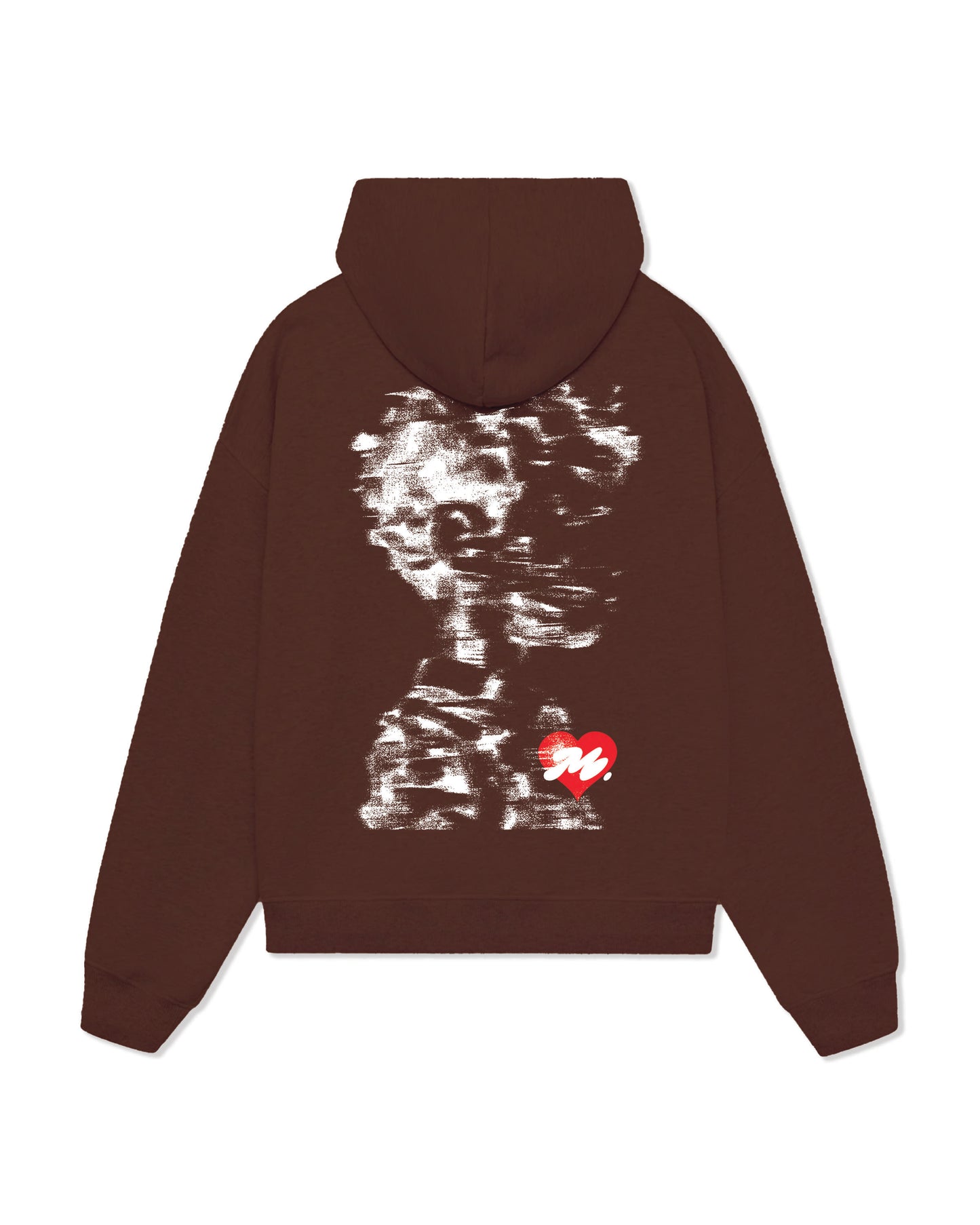 "LOVE WINS" OVERSIZED HOODIE - BROWN