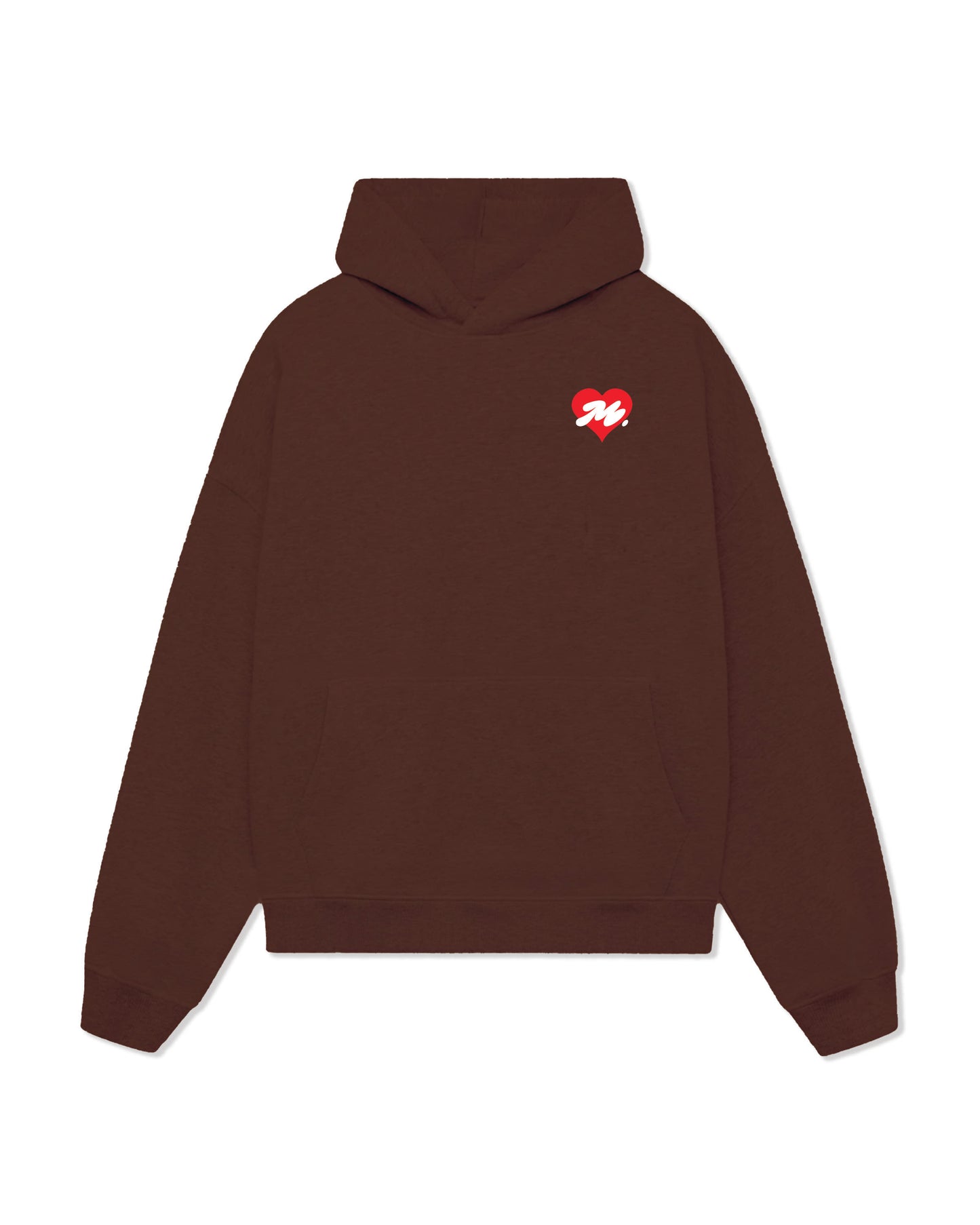 "LOVE WINS" OVERSIZED HOODIE - BROWN