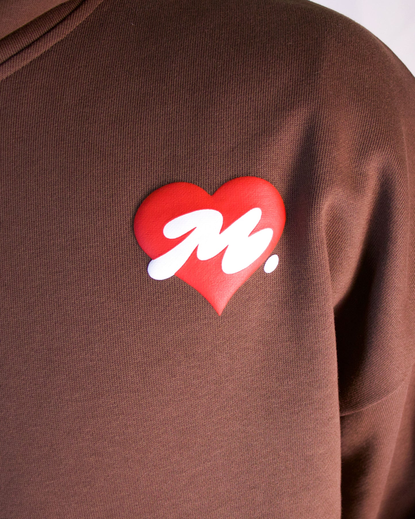 "LOVE WINS" OVERSIZED HOODIE - BROWN