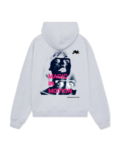 Oversized,Hoodie,Fleece,Cozy,Baggy,Hood,Heather,Grey,Pink,Graphic,Design,Streetwear,Menswear,Aura,Boyfriend,Unisex,Billie,Eilish