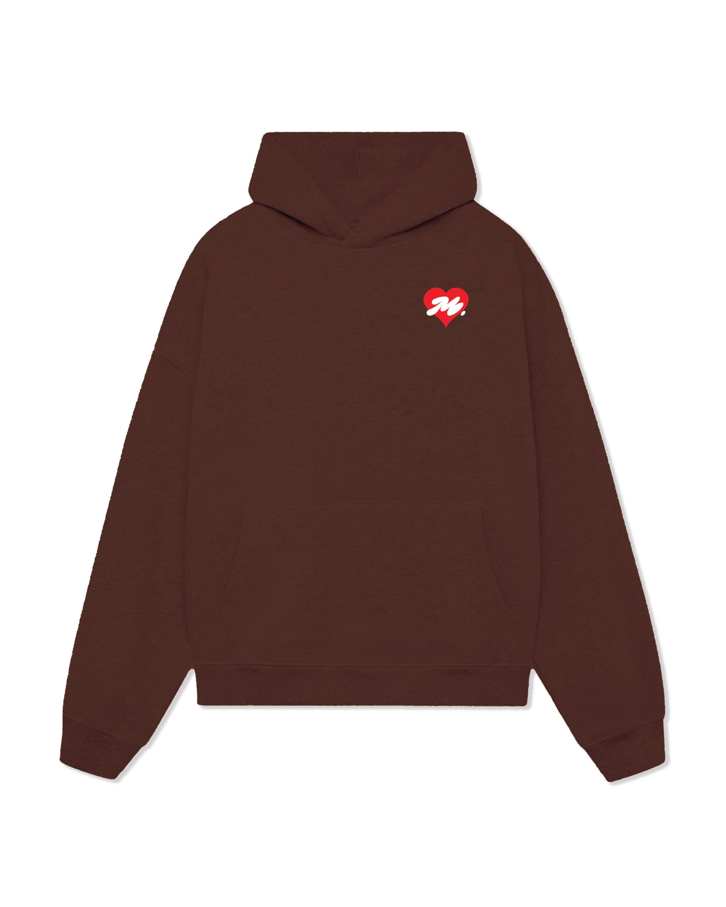 "LOVE WINS"  OVERSIZED HOODIE - BROWN